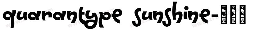 Quarantype Sunshine字体转换